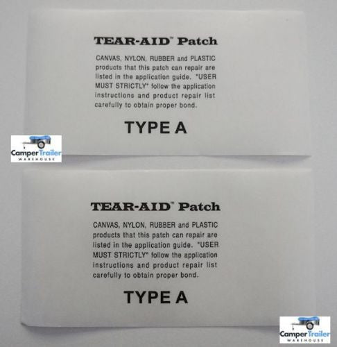 Tear Aid - 2 x (15cm x 7.65cm) Individual Patches, TYPE A